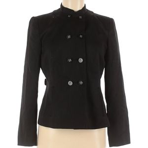 Calvin Klein Black Double-breasted Peacoat
